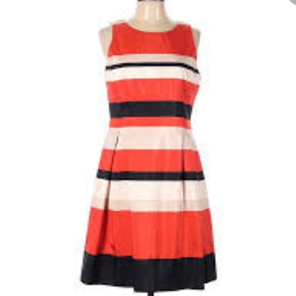 Eliza J Dresses & Skirts - Eliza J Red and Black Striped Dress Size 6